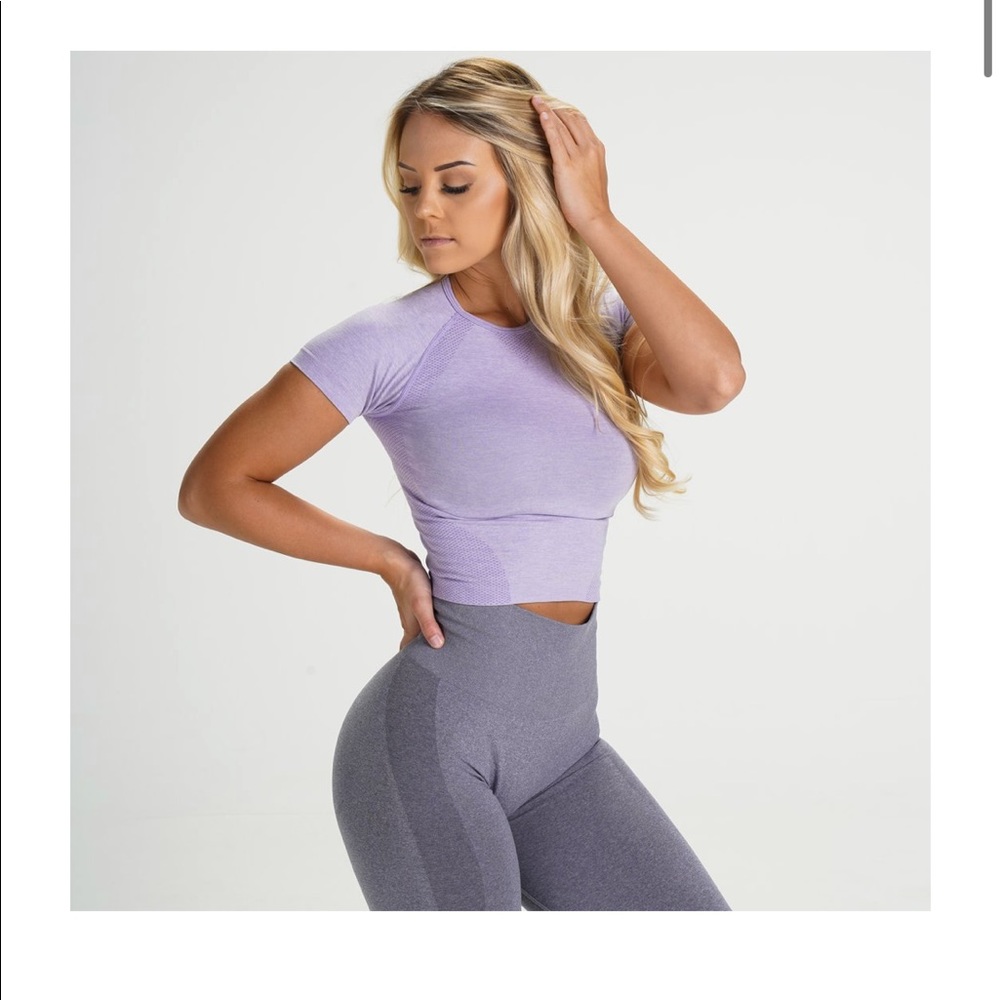 Nvgtn lilac seamless crop top